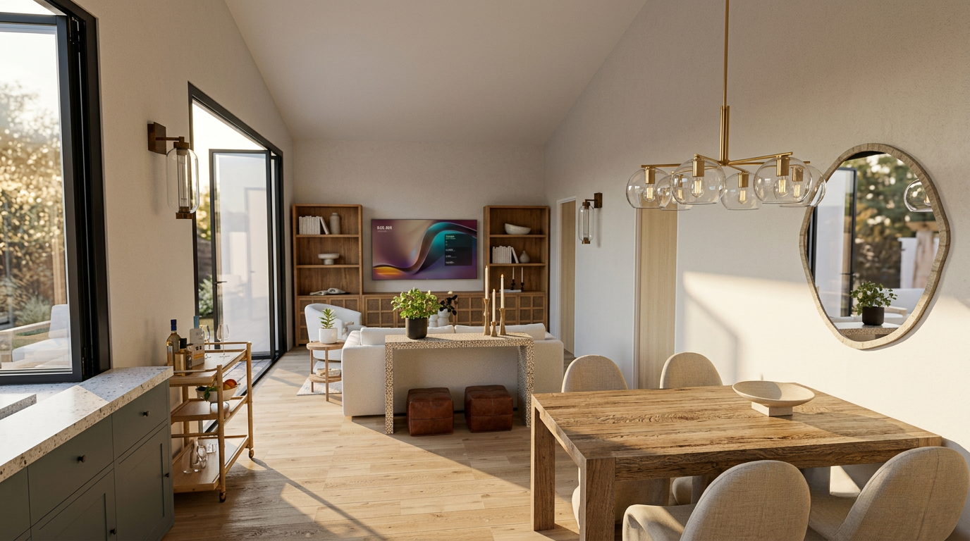 Warm contemporary interior designed by IVVONATE
