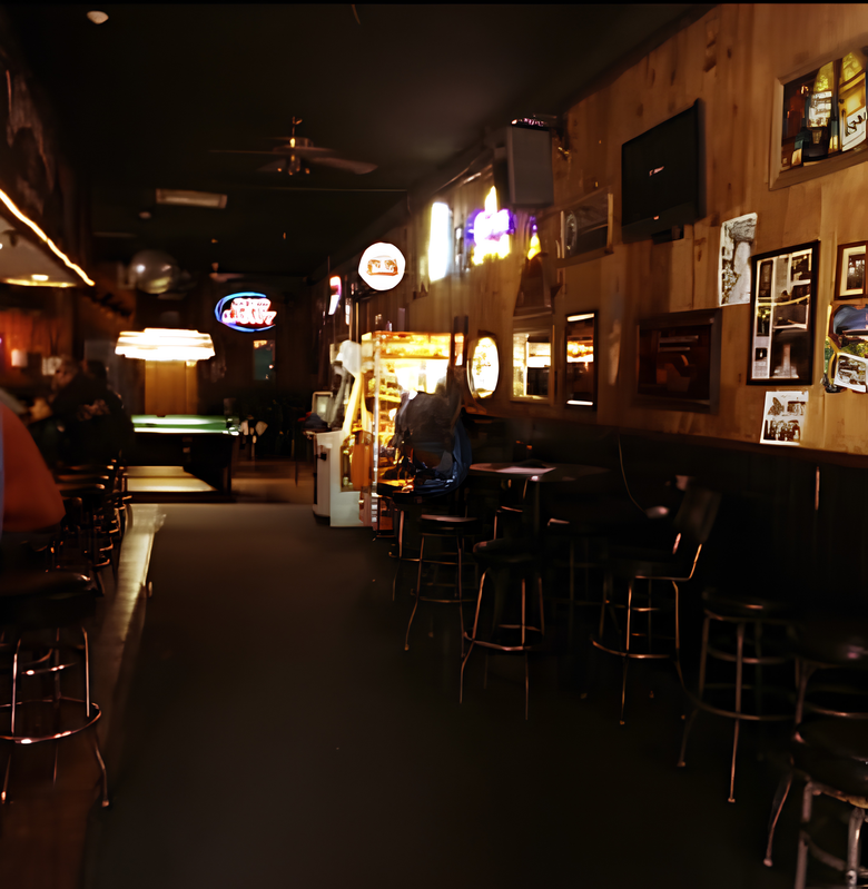 Existing neighborhood bar interior before the Fox Den transformation